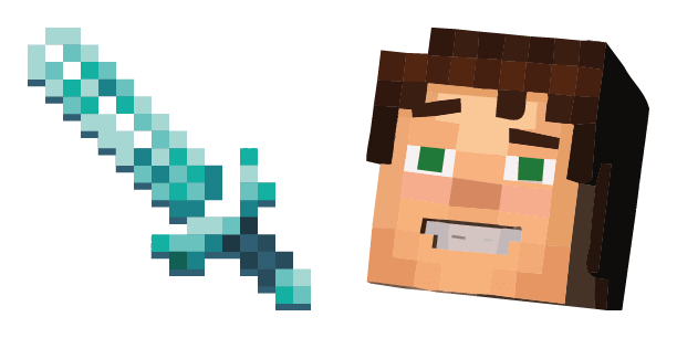 Jesse And Crystal Sword Minecraft