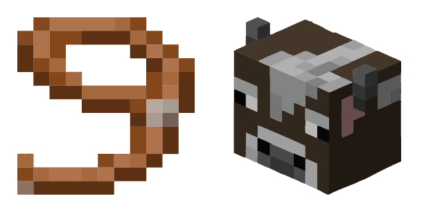 Lead And Cow Minecraft cute cursor