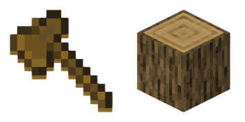 Pack de curseurs Log Wooden Axe Minecraft