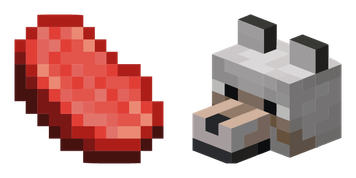 Meat And Wolf Minecraft Cursor Pack