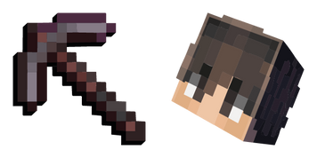 Netherite Pickaxe Haircut Skin Minecraft Cursor Pack