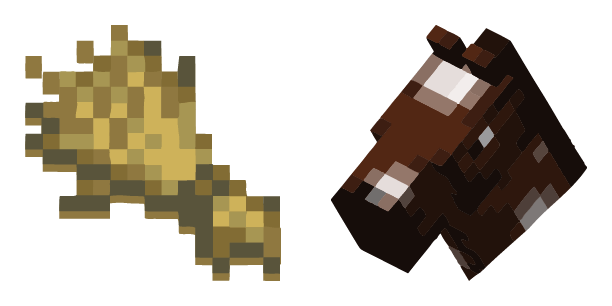 Wheat and Horse Minecraft