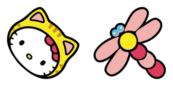 Hello Kitty And The Dragonfly Cursor Pack