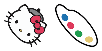 Hello Kitty Artist With Palette Cursor Pack