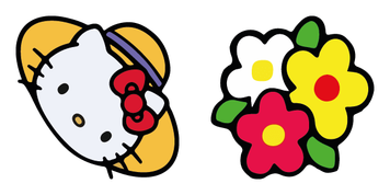 Hello Kitty In Garden Cursor Pack