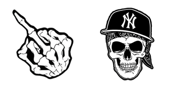 حزمة كروس Skeleton Middle Finger Hip-Hop Rappers