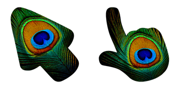 Peacock Feather Animal Skin Texture Cursor Pack