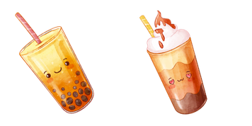 Bubble Tea Kawaii Food And Drinks Cursor Pack