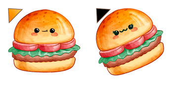 Burger Kawaii Food And Drinks Cursor Pack