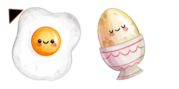 Paquete de Cursores Fried Egg Kawaii Food And Drinks