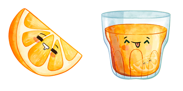 Orange Juice Kawaii Food And Drinks