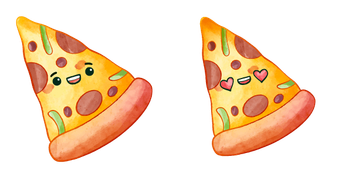 Pizza Kawaii Food And Drinks Cursor Pack