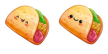 Paquete de Cursores Taco Kawaii Food And Drinks