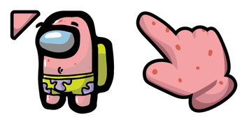 Pack de curseurs Patrick Star impostor among us cursor