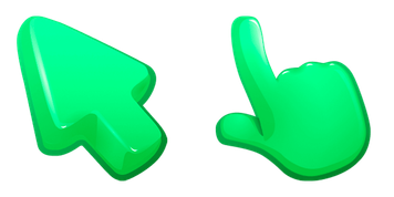 Electric Green Color Cursor Pack