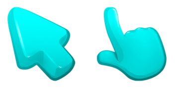 Turquoise Color Cursor Pack