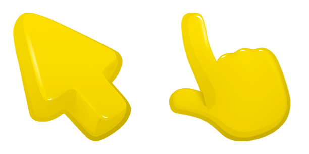 Yellow Color cute cursor