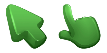 Green Color Cursor Pack