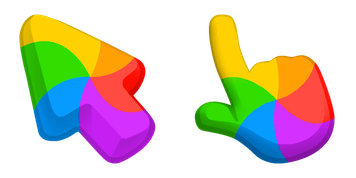 MacOS Rainbow Spinning Color Cursor Pack