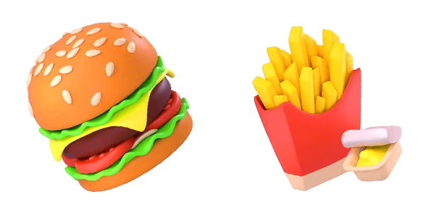 Burger And French Fries Eats And Drinks