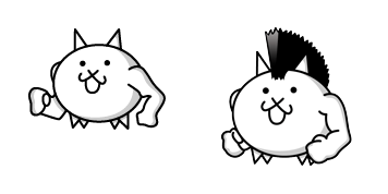 The Battle Cats Macho & Mohawk Cat Cursor Pack