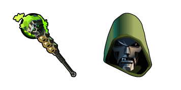 Fortnite Doctor Doom Skin & Staff of Doom Pickaxe Cursor Pack