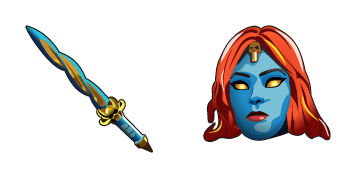 Fortnite Mystique Skin & Gilded Morphic Blades Cursor Pack