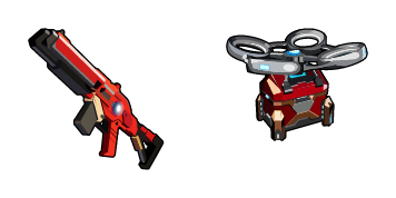 Fortnite The Stark Industries Energy Rifle & Stark Supply Drone Cursor Pack