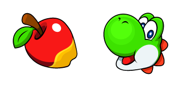 Super Mario Yoshi & Apple Cursor Pack