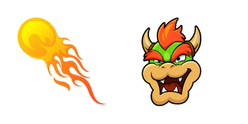 Super Mario Bowser & Fireball Cursor Pack