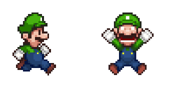 Super Mario Luigi Pixel Cursor Pack