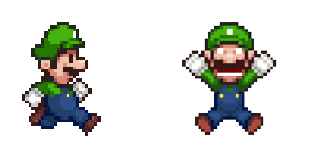 Super Mario Luigi Pixel Animated