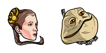 Star Wars Princess Leia & Jabba Cursor Pack