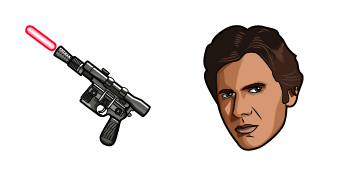 Star Wars Han Solo & DL-44 Blaster Pistol Animated