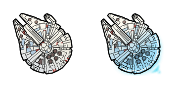 Star Wars Millenium Falcon Cursor Pack