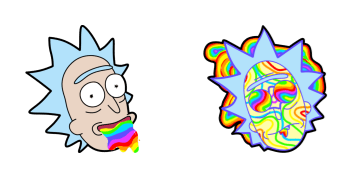 Rick and Morty Rick Sanchez Puking Rainbows Cursor Pack