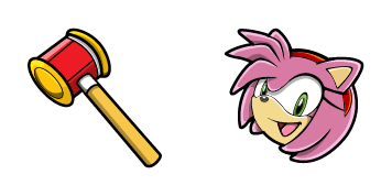 Sonic Amy Rose & Piko Piko Hammer Cursor Pack