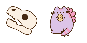 Pusheen Dinosheen & Skull Cursor Pack