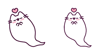 Pusheen the Ghost Cursor Pack