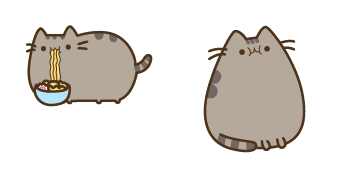 Pusheen Eating Noodles Cursor Pack