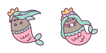 Mermaid Pusheen Cursor Pack