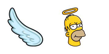 The Simpsons Angel Homer Cursor Pack