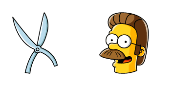 The Simpsons Ned Flanders & Lawn Shears Cursor Pack