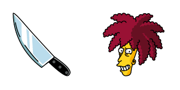 Pack de curseurs The Simpsons Robert Terwilliger & Knife