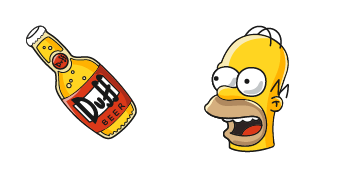 The Simpsons Homer & Duff Beer Cursor Pack