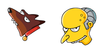 Pack de curseurs The Simpsons Mr. Burns & Hound Dog