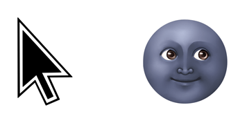New Moon Face Emoji macOS