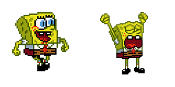 SpongeBob Running Pixel Cursor Pack