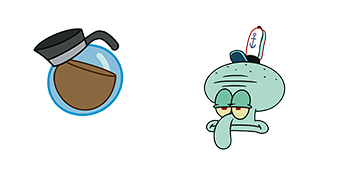 SpongeBob Squidward & Coffee Cursor Pack