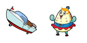 SpongeBob Mrs. Puff & Boat Cursor Pack